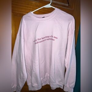 Gildan Light Pink Women's Crew Neck Sweater